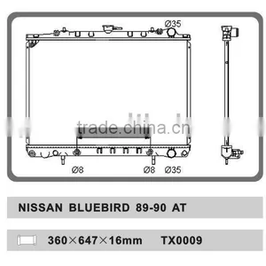 Aluminum Auto Radiator for NISSAN BLUEBIRD 89-90 AT thumbnail-1