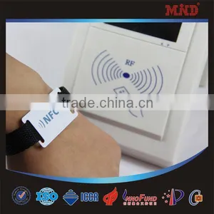 MDW204 Custom Design One Time Use Disposable NFC Woven RFID Wristband for Event thumbnail-2