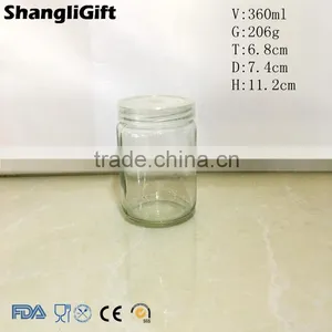 12oz Culture Jar 360ml Clear Glass With Plastic Cap thumbnail-1