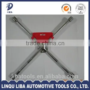 Carbon Steel Cross Rim Torque Wrench/4 Way Wheel Spanner thumbnail-1
