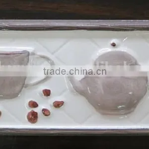 8x25cm Keramik Relief Border Tile in Abu-abu Color For Kitchen Wall thumbnail-1