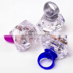 Luminous Rings Light up Toys Led Finger Ring Lights Halloween Party Supplies Favor Decor Glow Flashing Diamond Ring thumbnail-2