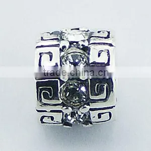 Austrian Crystals Sterling Silver Bead Etruscan Pattern thumbnail-1