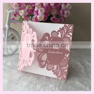 Cheap Laser Cut Cards Wedding Invitation Card Made in Chinese Factory,baby Christening and Quinceanera Inviteation Greetingcard thumbnail-4