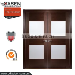 Fancy Design Solid Black Walnut Wooden Glass Interior Pocket Door thumbnail-4