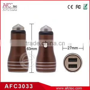 Hammer Design RoHS CE FCC Certified Quick Charge Adapative Perfect Electric Travel Dual USB Vehicle Charger thumbnail-6