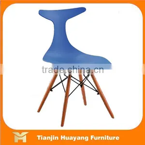 Modern Design Living Room Furniture Wholesale ABS Plastic Chair/ Whale Tail Plastic Coffee Shop Chair thumbnail-1