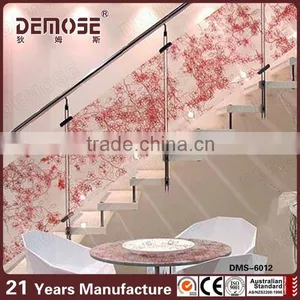 Modern House Indoor Glass Railing Wood Staircase Designs thumbnail-1