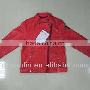 2013 New Girl Garment Dyed Jacket Leather Jacket thumbnail-1