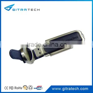 Real Leather USB Flash Drive Mock Up With Hot Stamp Logo and Cap 8GB 16GB 32GB thumbnail-6