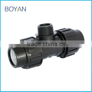 Drainage Products Plastic Pipe Fitting Black pp Compression Male Tee thumbnail-3