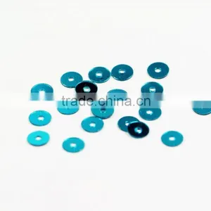 Blue Round Loose Bulk Flat Spangle Sequin Paillette With Hole thumbnail-1