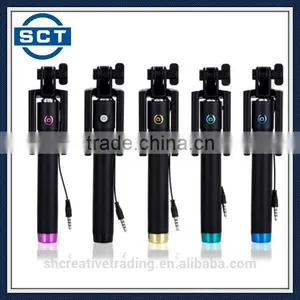 Monopod Selfie Stick Telescopic Wired With Remote Holder thumbnail-1