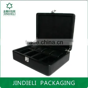 Luxury Black Wooden Watch Box Packaging thumbnail-2
