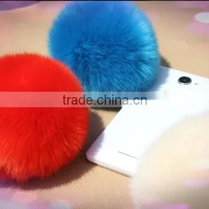 Hot Sale Fake Rabbit Fur Balls Unisex Keyring 9cm Size Fashion Accessories thumbnail-2