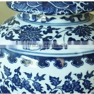 China Ceramic Blue and White Ceramic Vase Bedside Table Lamp thumbnail-4