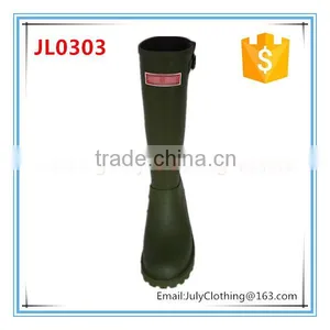 New Fashion Ladies Women England Style Long Arm Green Rain Gum Boots thumbnail-4