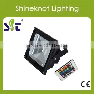 Outdoor High Power 50w RGB Led Flood Light With Remoter in Black or Grey thumbnail-1