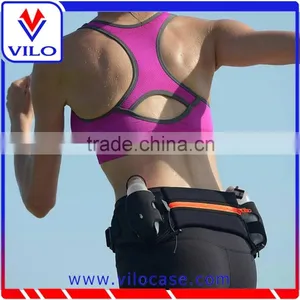 Hydration Running Belt With 2BPA Water Bottles, Adjustable Waist Pack / Workout Pouch / Wallet Fanny Pack Bag thumbnail-1