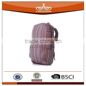 2015 Stripe Canvas School Bags School Backpack thumbnail-1