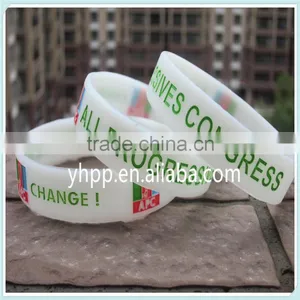 Custom Design Logo Silicone Wristband for Party thumbnail-1