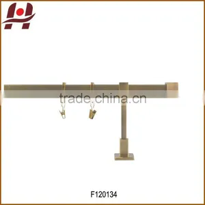 F120134-metal Iron Aluminium Stainless Steel Brass Plated Plain Twisted Extensible Telescopic Window Curtain Poles Rods Pipes thumbnail-1