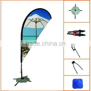 3.3m Feather Flag Pole With Water Tank Design thumbnail-1