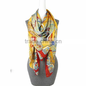 Fashion Printing Chiffon Boutique Scarf Square Scarf thumbnail-1