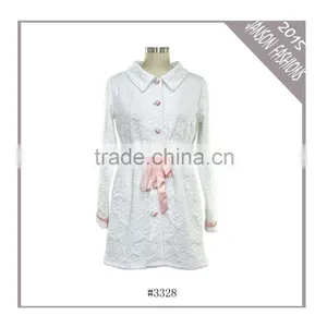 2015 Plain White Pajamas Polyester Spandex Pajamas Pijamas Woman thumbnail-1
