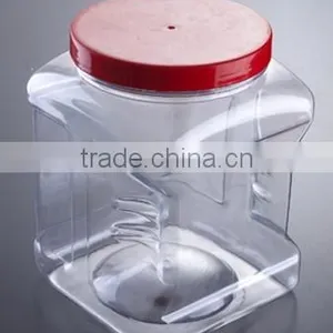 Large Plastic Storage Candy Jars With Lids thumbnail-1