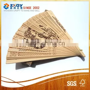 Wooden Souvenir Hand Fan Chinese Newest Wooden Souvenir thumbnail-1