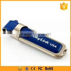 2gb Leather Case Usb Flash Drive With Custom Logo thumbnail-4
