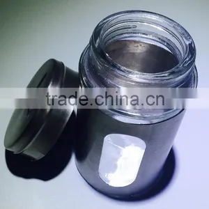 2016 New Design Fashionable Houseware Spice Glass Storage Jar With Stainless Steel Sleeve thumbnail-2
