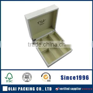 White Shiny Wooden Box for Tea thumbnail-2
