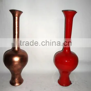 Aluminium Vase, Red Vase, Flower Vase, Modern Vase, Wedding Vase , Metal Vases, Decorative Vases, Home Decor Vases thumbnail-1