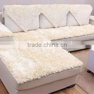 Chenille Material Chair Cover , Sofa Cover- Wine Red Color thumbnail-4
