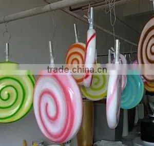 Candy Swirl Lollipop From Fibreglass, Christmas Candy Theme Decorations thumbnail-1