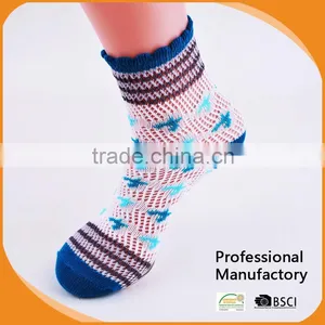 Socks Wholesale Lady Jaquard Rumi Socks With Pointelle Pattern/custom Sock thumbnail-3