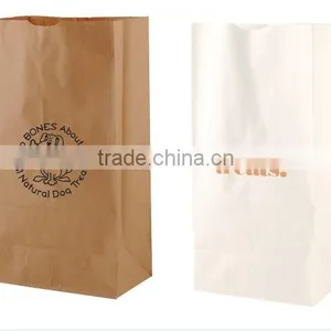 Custom Cheap White/Brown Kraft Paper Bag thumbnail-1