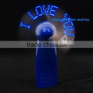 2015 Hot Sale Customize Mini LED Fan,Handheld Hanging LED Message Fan thumbnail-4