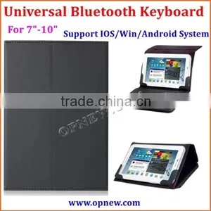 7-10 Inch Tablet pc Universal Bluetooth Keyboard With Leather Case for Android Win IOS System Bluetooth 3.0 thumbnail-1