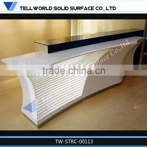 Tell World White Salon Reception Desk With Modern Design for Reception thumbnail-1