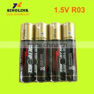 4 PACK Multiforce Shrink Wrap R03 SIZE AAA UM4 1.5V Battery FOR Torch Light thumbnail-1