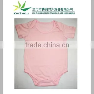 100% Cotton Short Sleeve Blank Baby Rompers Plain Baby Rompers thumbnail-5