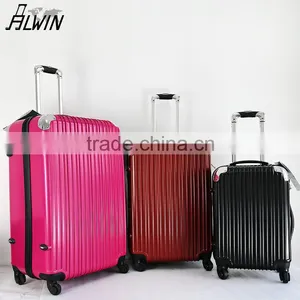 Shinny Vertical Bar ABS+PC Fashion Trolley Luggage thumbnail-2