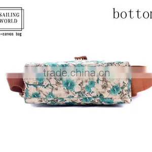 2016 Classic Chinese Folk Style Fancy Floral Canvas Lady Sling Bag thumbnail-4