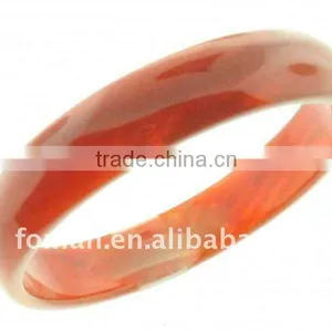 60mm Orange Agate Gemstone Bangle Wholesale thumbnail-1