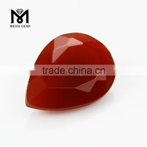 Wholesale Pear Machine Cut Natural Red Agate Gemstone Price thumbnail-2
