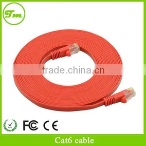 Red 3ft Network Cable Snagless Ethernet Patch Flat Cat6 Cable thumbnail-1