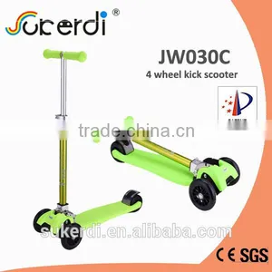 Colorful Kids Kick 4 Wheel Foldable Scooter Electroplated Tube New Scooter thumbnail-4